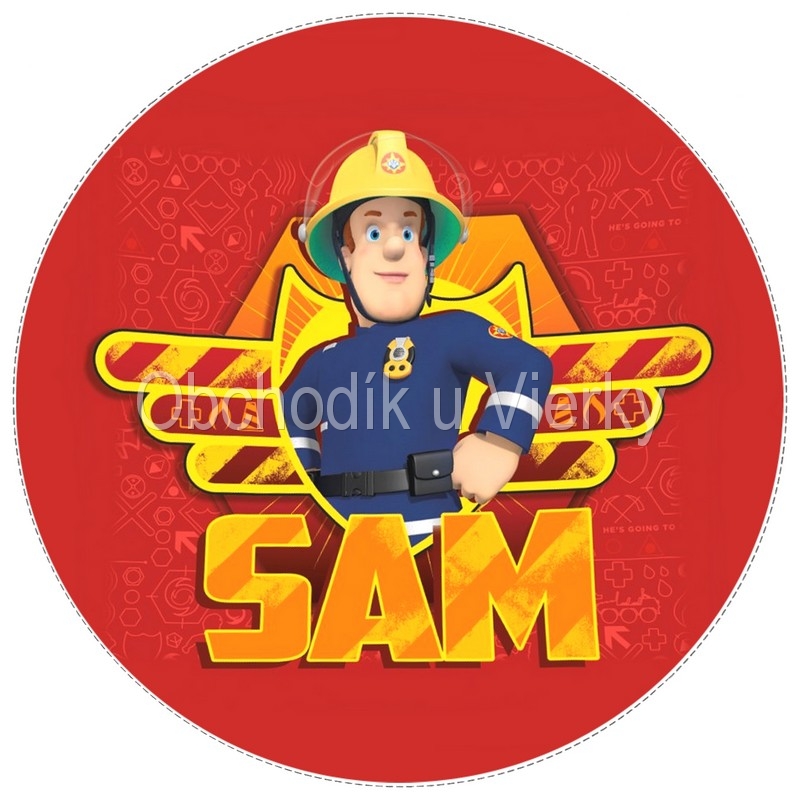 Jedlý obrázok Požiarnik Sam č. 8142,06